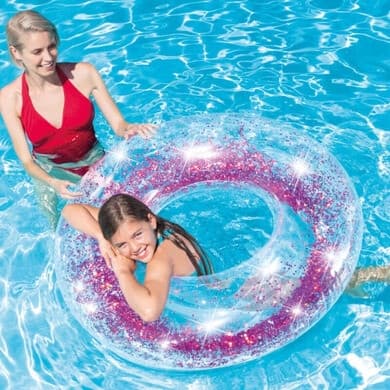 INTEX Glitter Badring Rosa Rosa