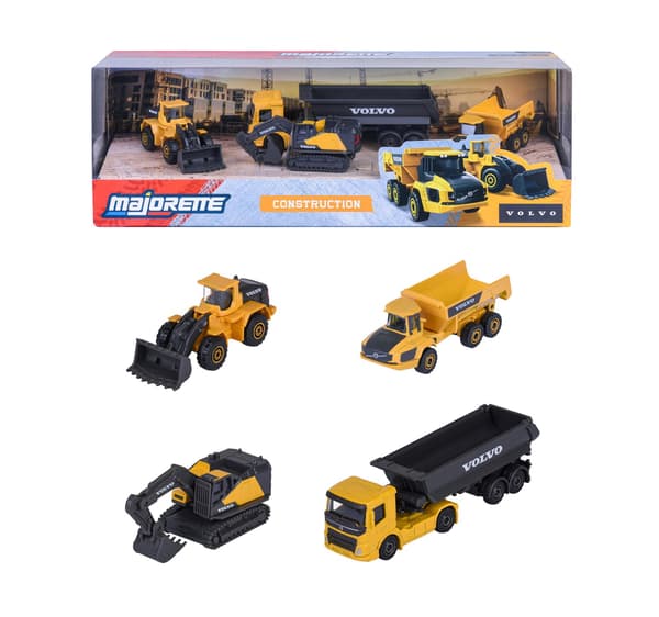 Majorette Volvo Construction 4-pack Giftpack multifärg