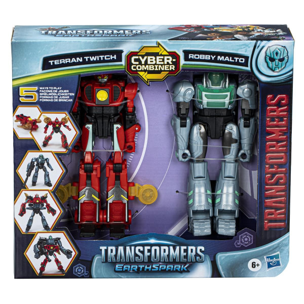 Transformers Earthspark Cyber Combiner Terran Twitch/Robby Malto multifärg