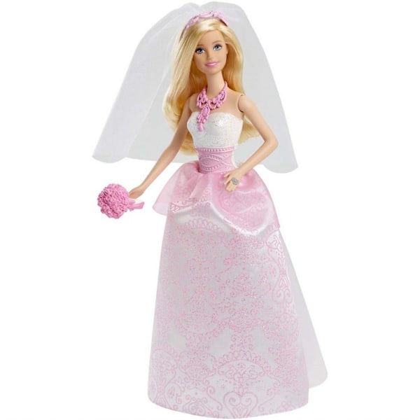 Barbie Rosa brud CFF37 multifärg