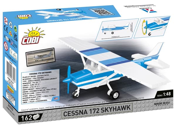 Cobi Cessna 172 Skyhawk White/Blue 1:48 26622 multifärg
