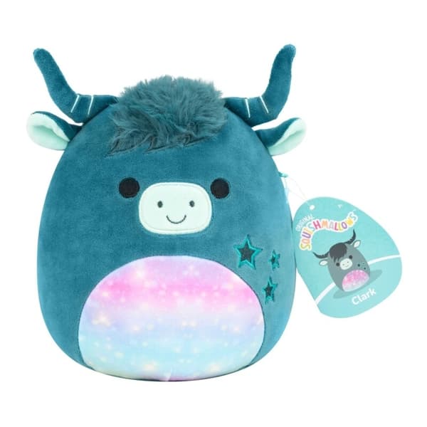 Squishmallows 19cm Clark Highland Cow multifärg
