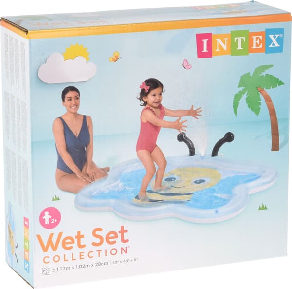 INTEX Plaskdamm med vattenspruta multifärg