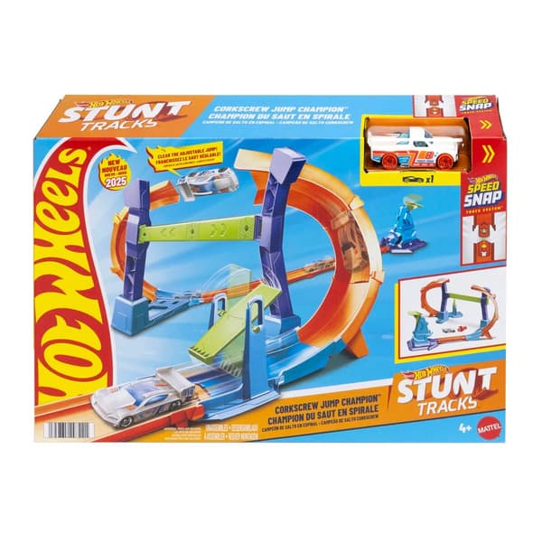 Hot Wheels Stunt Tracks Corkscrew Jump Champion multifärg