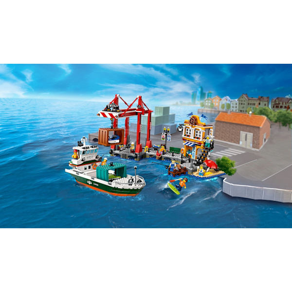 LEGO® City Kusthamn med lastfartyg 60422 multifärg