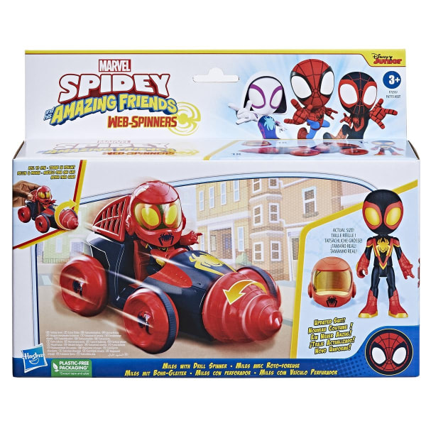 Spidey Amazing Friends Web-Spinners Miles with Drill Spinner multifärg