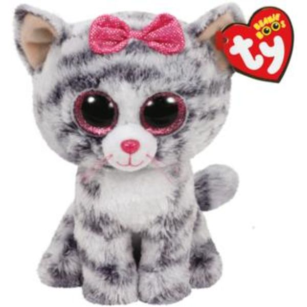 TY Beanie Boos KIKI Grå Katt reg multifärg