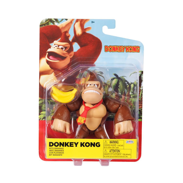 Donkey Kong Figur 10cm Donkey Kong with Bananas multifärg