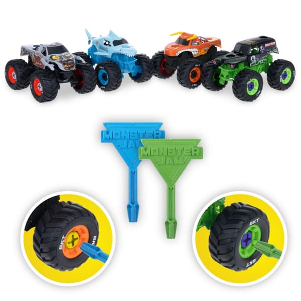 Monster Jam Mechanix 4-pack 1:43 multifärg