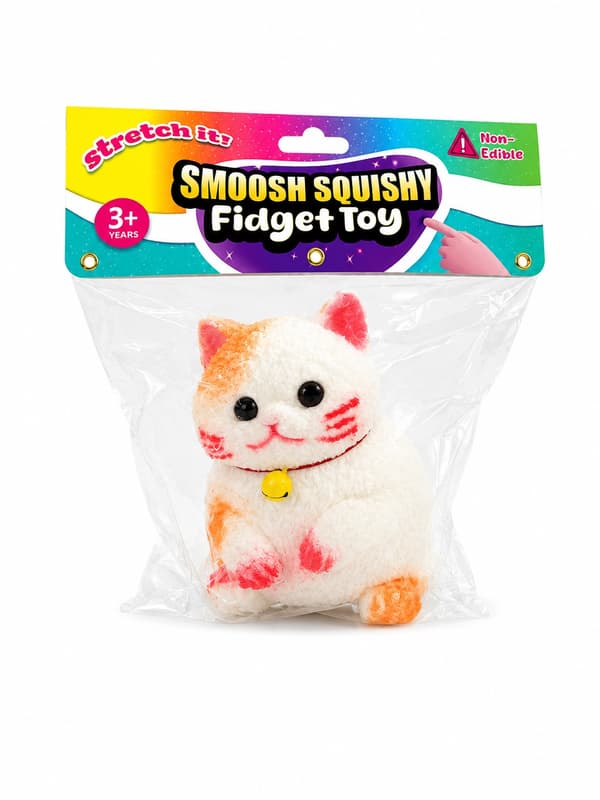 Smoosh Squishy Katt 15cm Orange