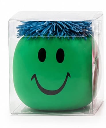 Squeeze Huvud Smiley Grön