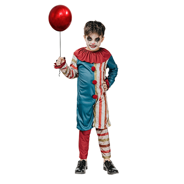 Maskeraddräkt Vintage Clown 134/140 multifärg