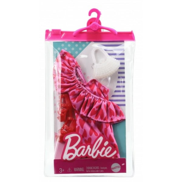 Barbie Fashion Klänning med hjärtan GRC09 multifärg