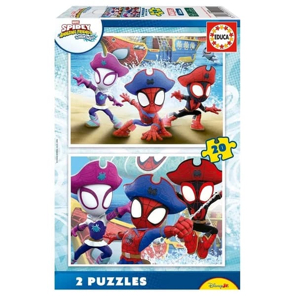 Educa Spidey Waterwebs Pussel 2x20 bitar multifärg