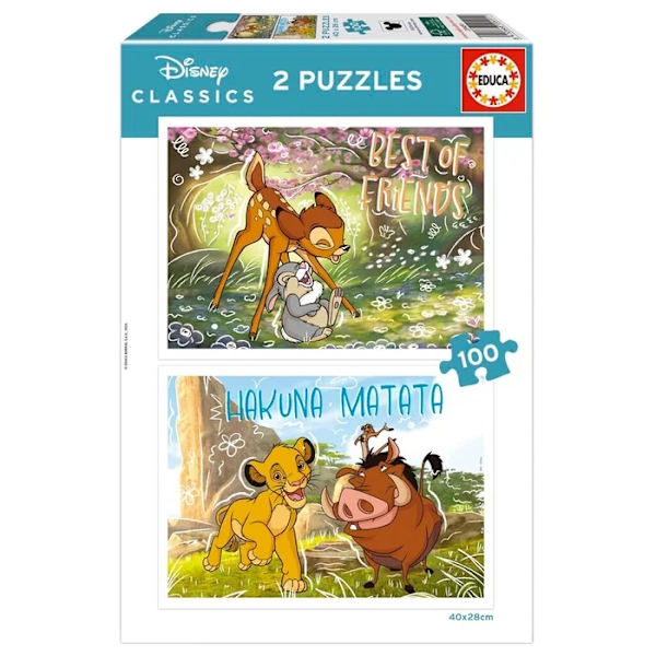 Educa Disney Classics Pussel 2x100 bitar multifärg