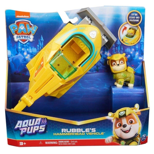 Paw Patrol Aqua Pups Fordon Rubbles Hammerhead multifärg