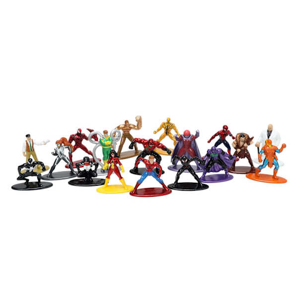 Marvel Spiderman Samlarfigurer Nano Metall 18-Pack multifärg