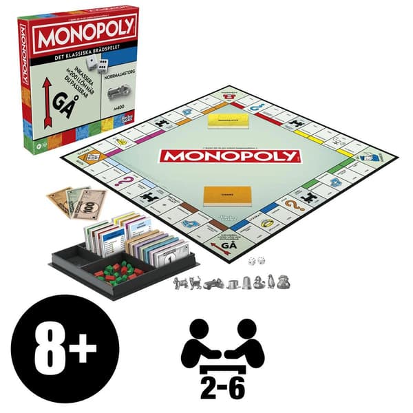 Monopoly Det klassiska brädspelet SE multifärg