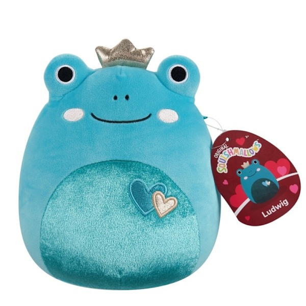 Squishmallows 19cm Heart Ludwig Frog multifärg