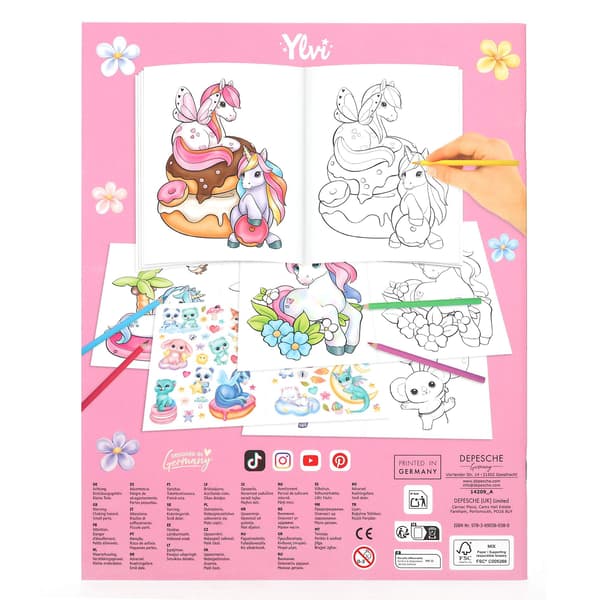 Ylvi Unicorn Målarbok multifärg