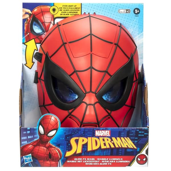 Spiderman Glow FX Mask med ljus multifärg
