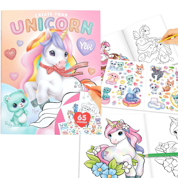 Ylvi Unicorn Målarbok multifärg