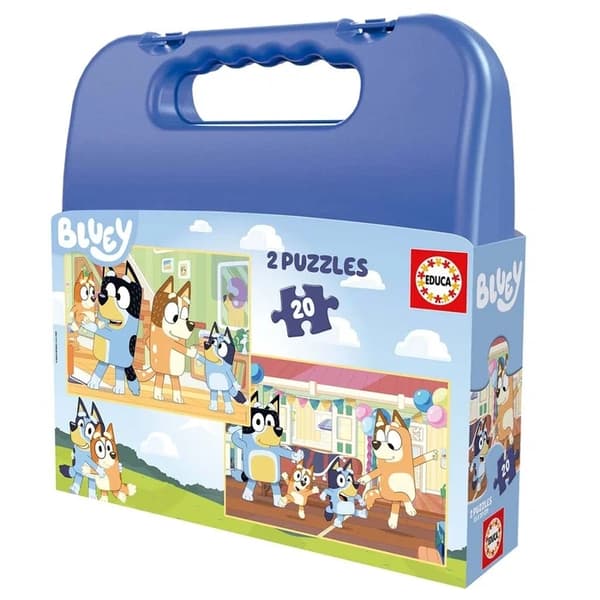 Educa Bluey Väska med Pussel 2x20 bitar multifärg