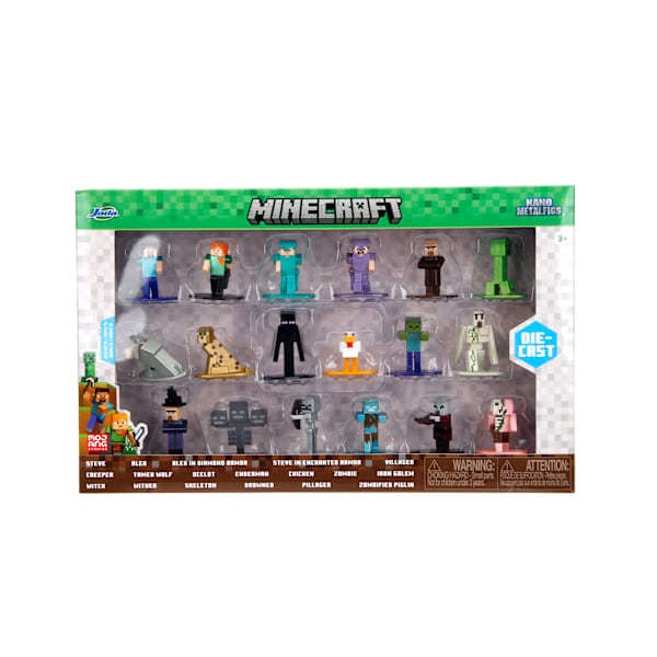 Minecraft Nano Metalfigs 18-pack s12 multifärg