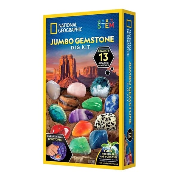 National Geographic Jumbo Gemstone Dig Kit multifärg