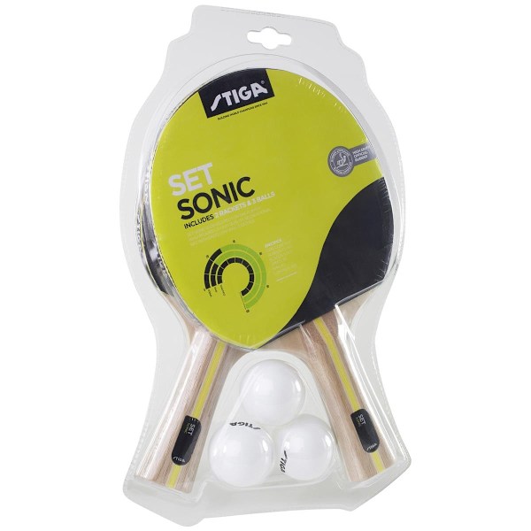STIGA Set Sonic Pingisracketar & Bollar multifärg