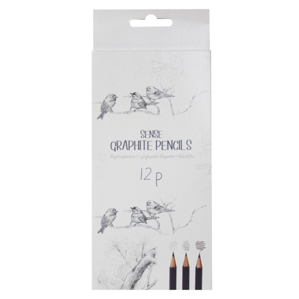 Sense Blyertspennor 12-pack multifärg