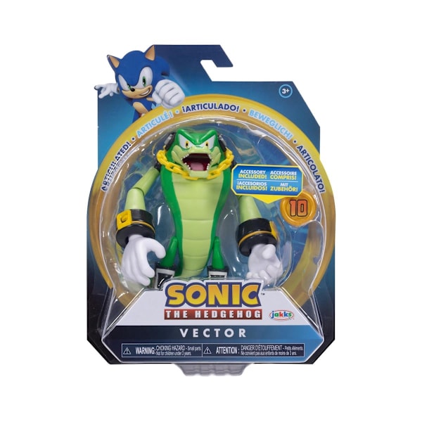Sonic Figur 10cm Vector with Super Ring multifärg