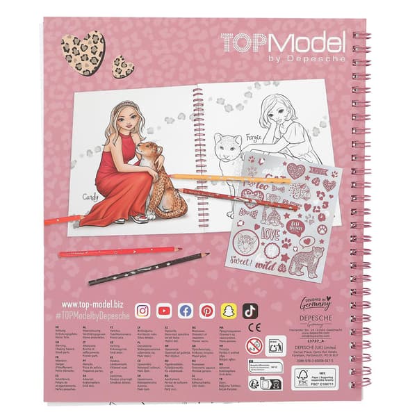 TOPModel Målarbok Leo Heart MultiColor