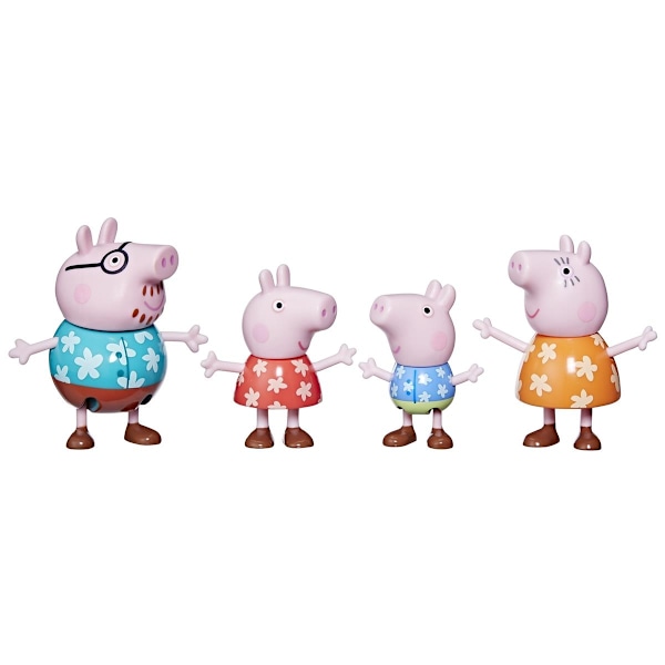 Greta Gris Peppas Family Holiday Figurpaket 4-pack multifärg