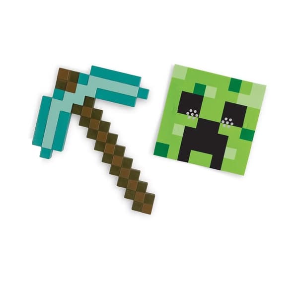 Minecraft Pickaxe & Mask Set Creeper multifärg