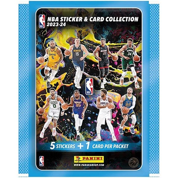 NBA 2023-24 Sticker Booster Hel Box Basket Samlarbilder multifärg