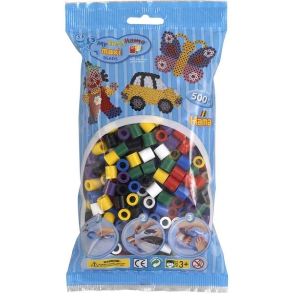 Hama Maxi Pärlor 500st Mix 00 multifärg