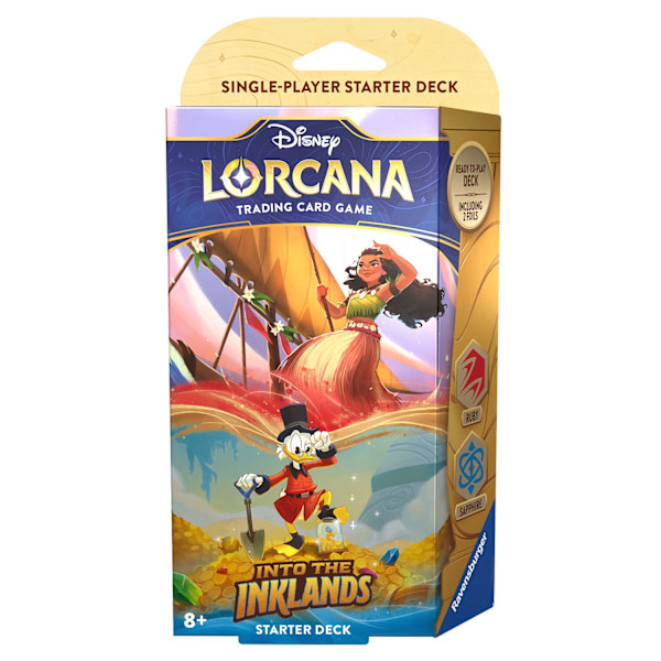 Disney Lorcana Into The Inklands Starter Deck Ruby & Sapphire multifärg