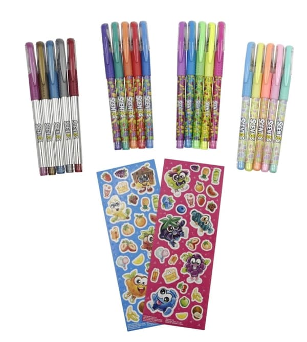Scentos Gelpennor med doft 20-pack