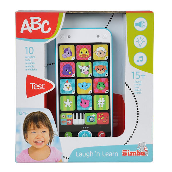 ABC Smart Phone med ljud Babyleksak multifärg