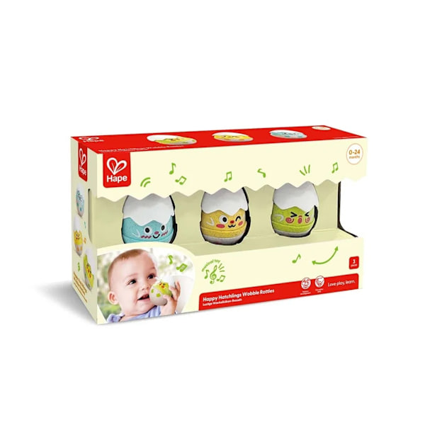 Hape Rattle Egg 3-pack