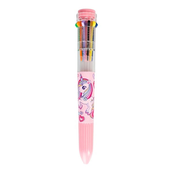 Unicorn Penna med 10 färger multifärg