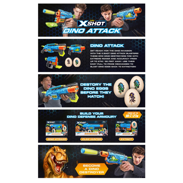 X-Shot Dino Attack Extinct Blaster multifärg