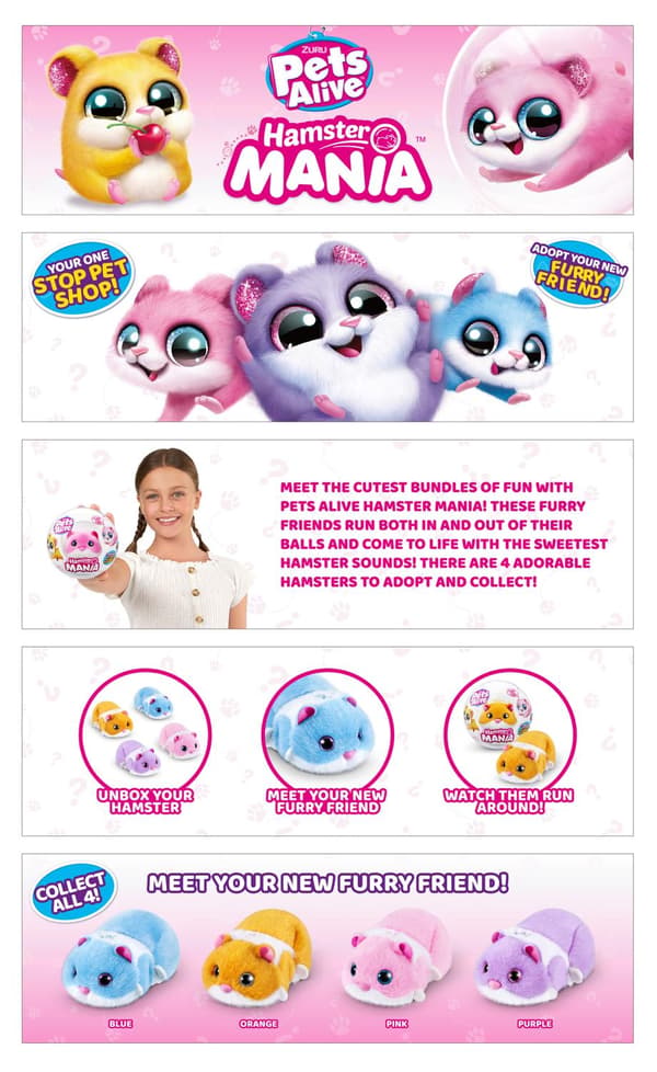 Pets Alive Hamster Mania Rosa Rosa