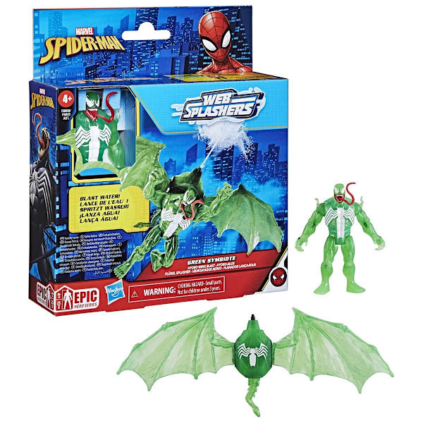 Spiderman Web Splashers Green Symbiote Hydro Wing Blast multifärg