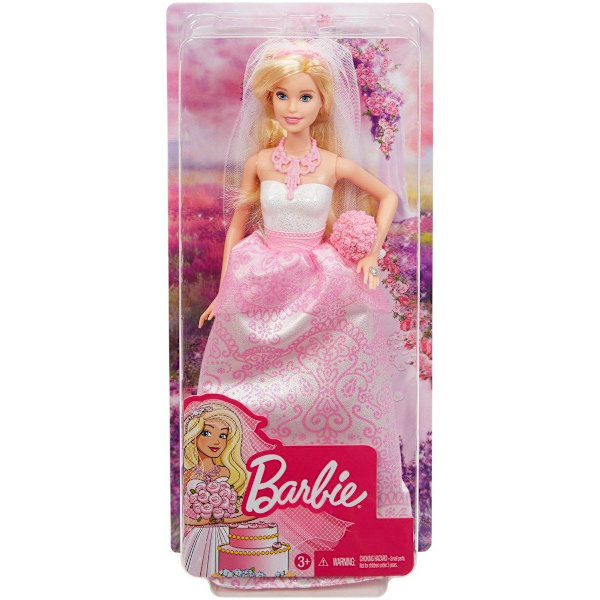 Barbie Rosa brud CFF37 multifärg