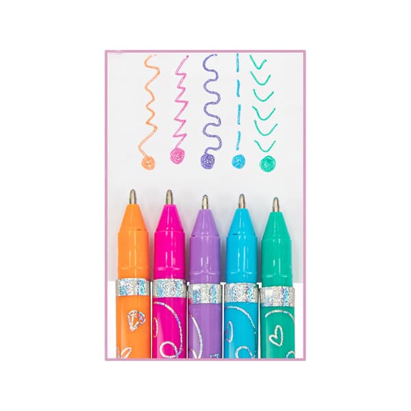 TOPModel Glitter Roller Gelpennor 5-pack multifärg