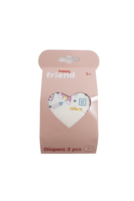 Happy Friend Blöjor 3-pack multifärg