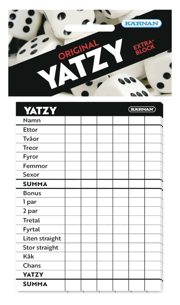 Yatzy Extrablock multifärg