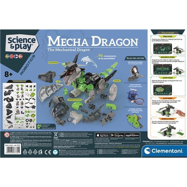 Mecha Dragon Robot Sv/Fi/Dk/No multifärg